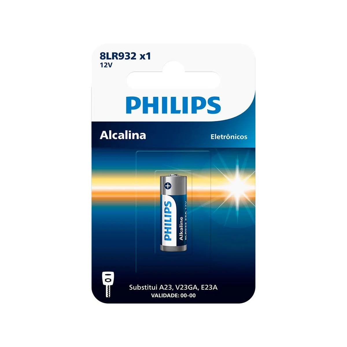 Bateria Alcalina 12V LR23A Minicells V23GA Philips - imagem 1