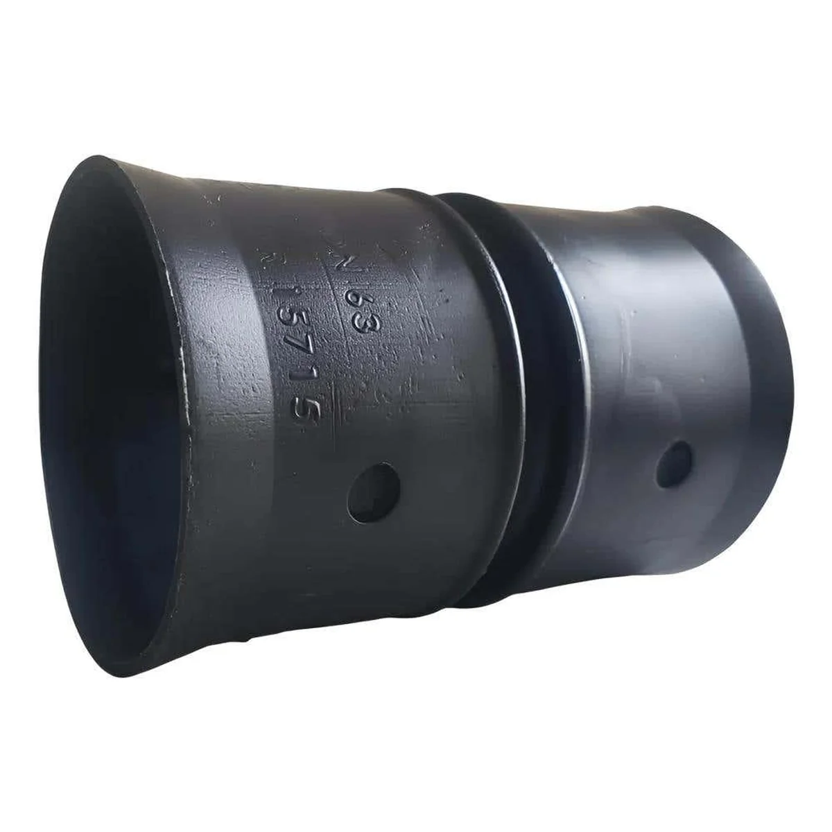 Luva Emenda Lisa Para Duto 3" Preto Plastibras - imagem 1