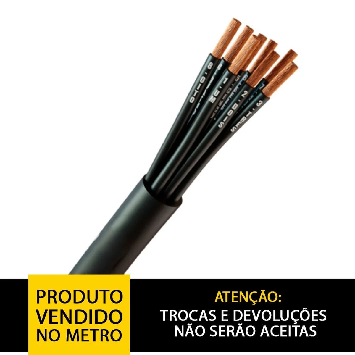 Cabo Controle 8x1,5mm² 1kV PVC Sem Blindagem Poliron - imagem 1