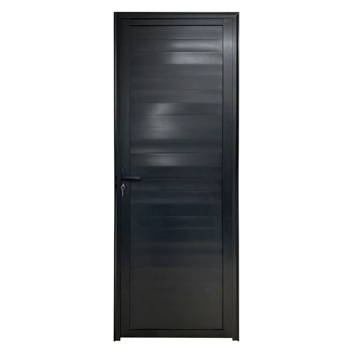 Porta Laminada Fechada Alumínio Preto 210x70cm Proex - imagem 1
