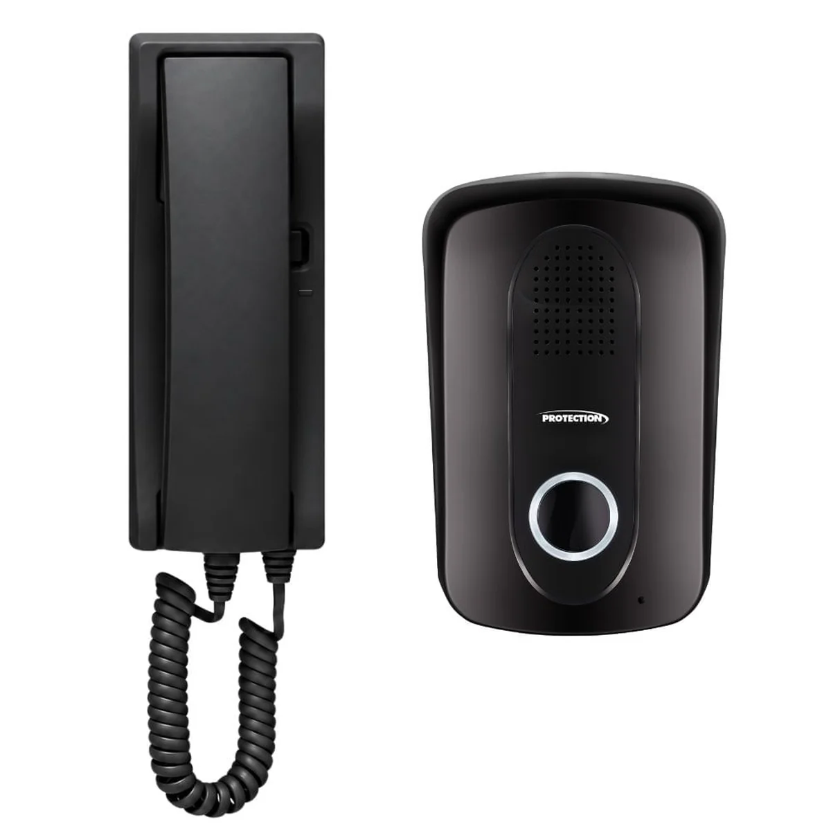 Porteiro Eletrônico PT270 Black com Fonte para Fechadura e Monofone - imagem 1