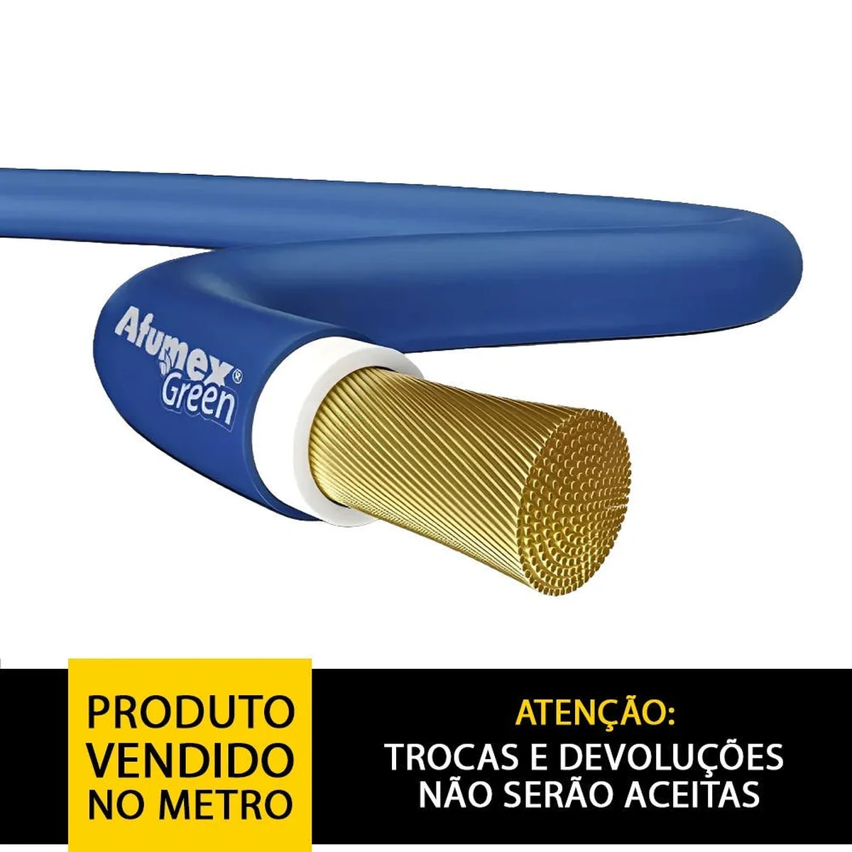 Cabo 1kV 10mm² Afumex 90° Cl5 Flex Azul Prysmian (Vendido no metro) - imagem 1