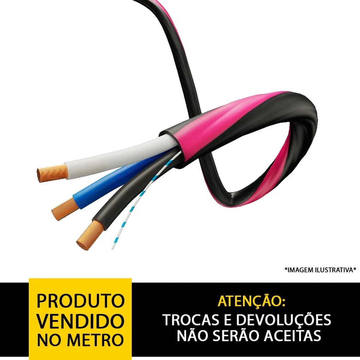Cabo 1kV 2x4mm² G7 HEPR 90° Cl5 Flexível Prysmian (Vendido no metro) - imagem 1