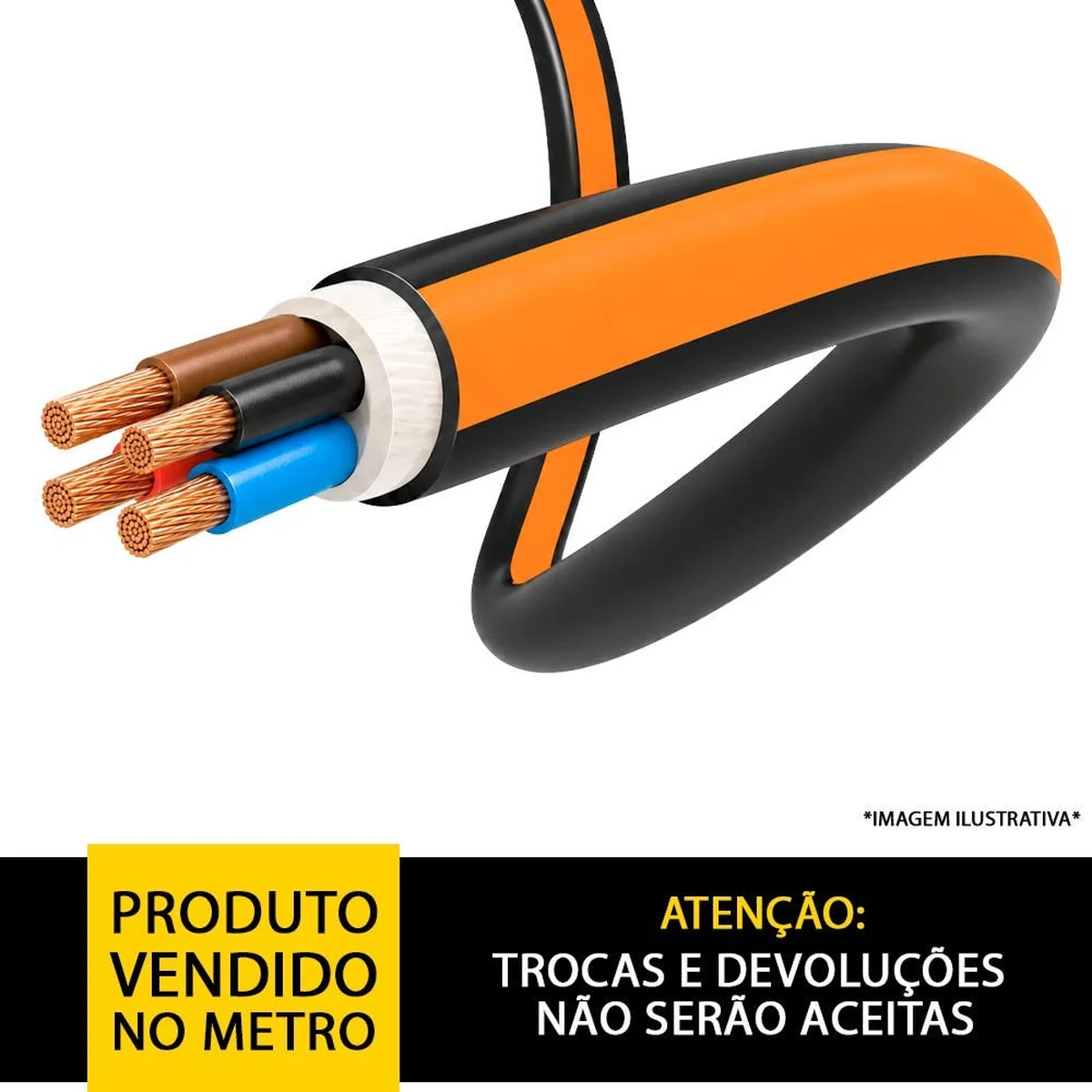 Cabo 1kV 4x35mm² HEPR 90° Classe 5 Flex Afumex Prysmian (Vendido no metro) - imagem 1