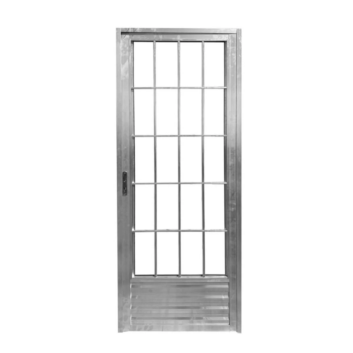 Porta Palito Alumínio Brilhante Vidro Liso 210x80cm Quality - imagem 1