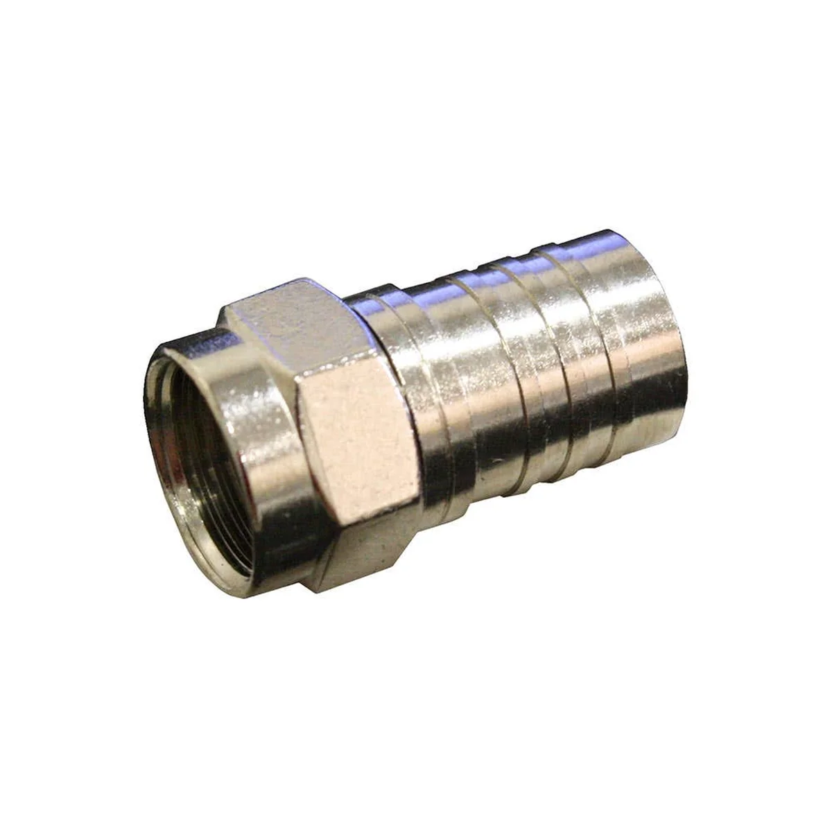 Conector F CAT V Coaxial RG59 Crimpar CFC7111 Quest - imagem 1