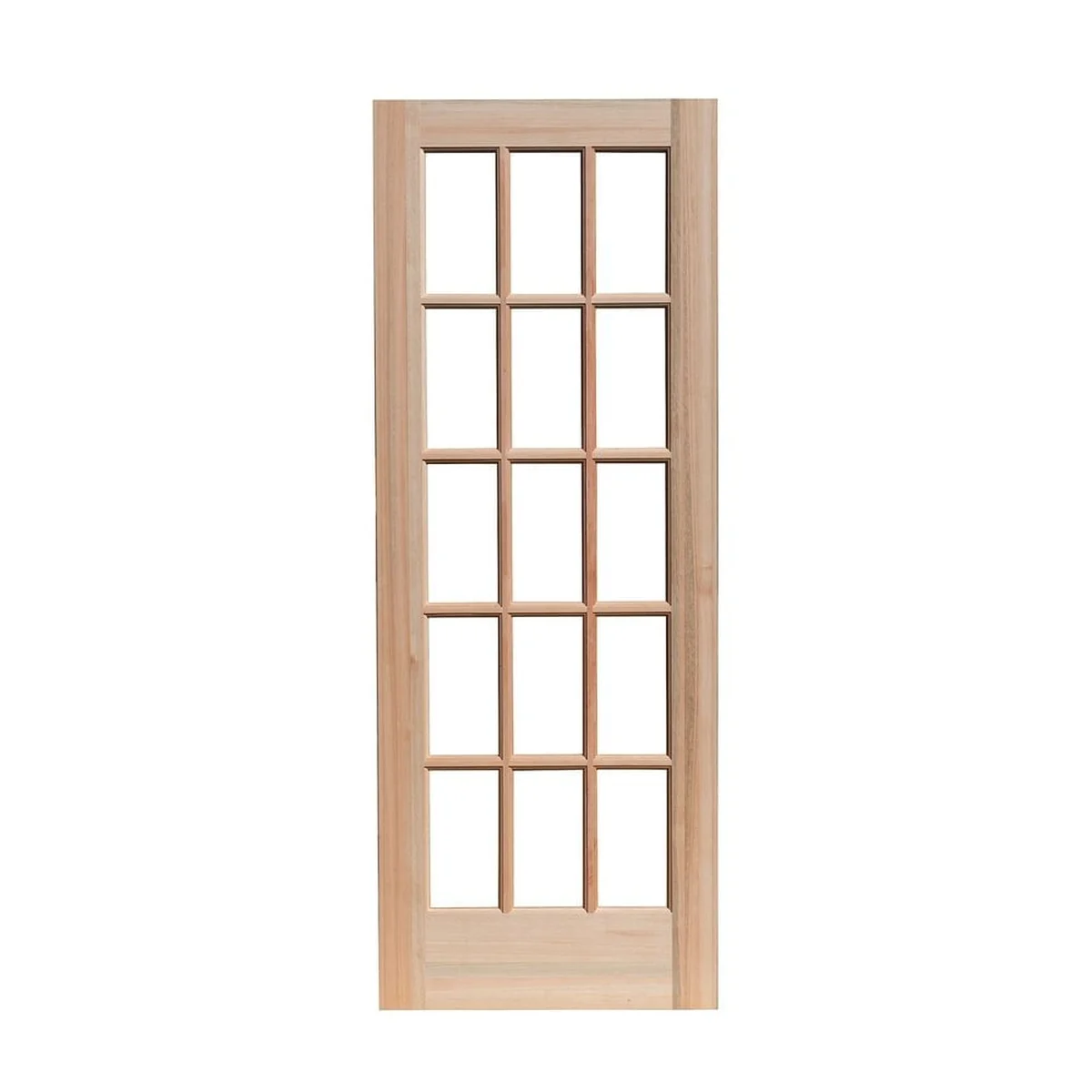 Folha de Porta Maciça Eucalipto com 15 Vidros Inclusos 210x82cm - imagem 1