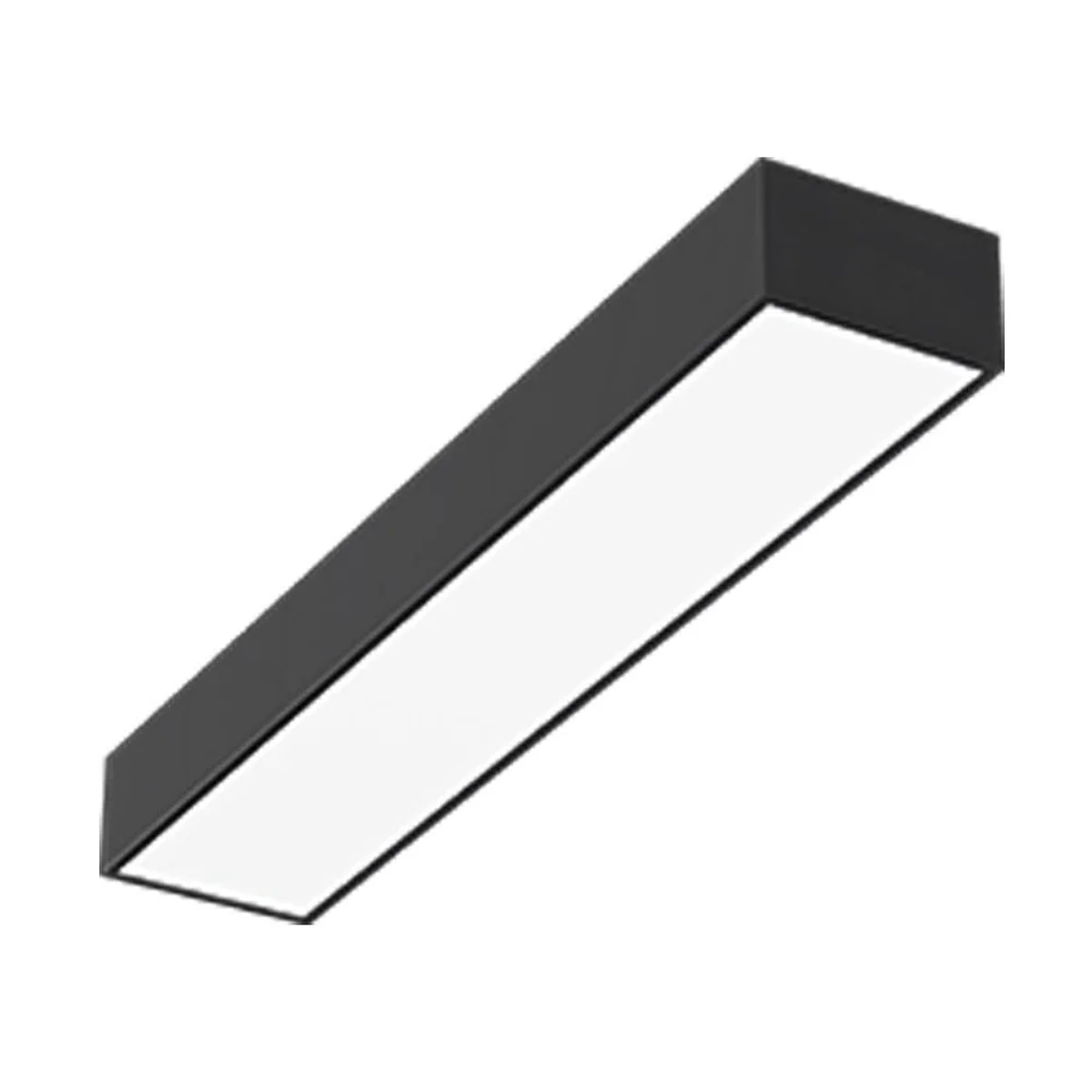 Luminária Sobrepor 2 Lâmpadas T8 LED 60cm Preta RI-S634-PTO Revoluz - imagem 1
