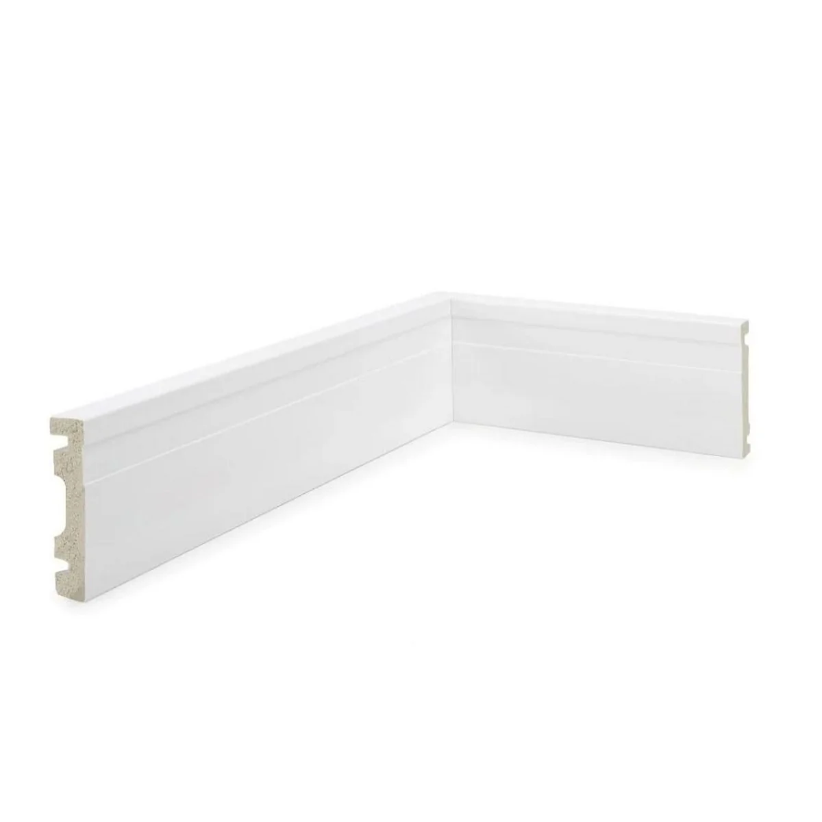 Guarnição Poliestireno Frisado Branco 07x1,5x240cm - imagem 1