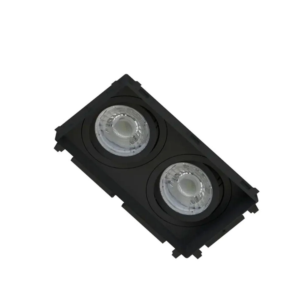 Spot Embutir Recuado Ret.Preto Para 2xMR16 S/Abas SE-330.2953 Save Energy - imagem 1