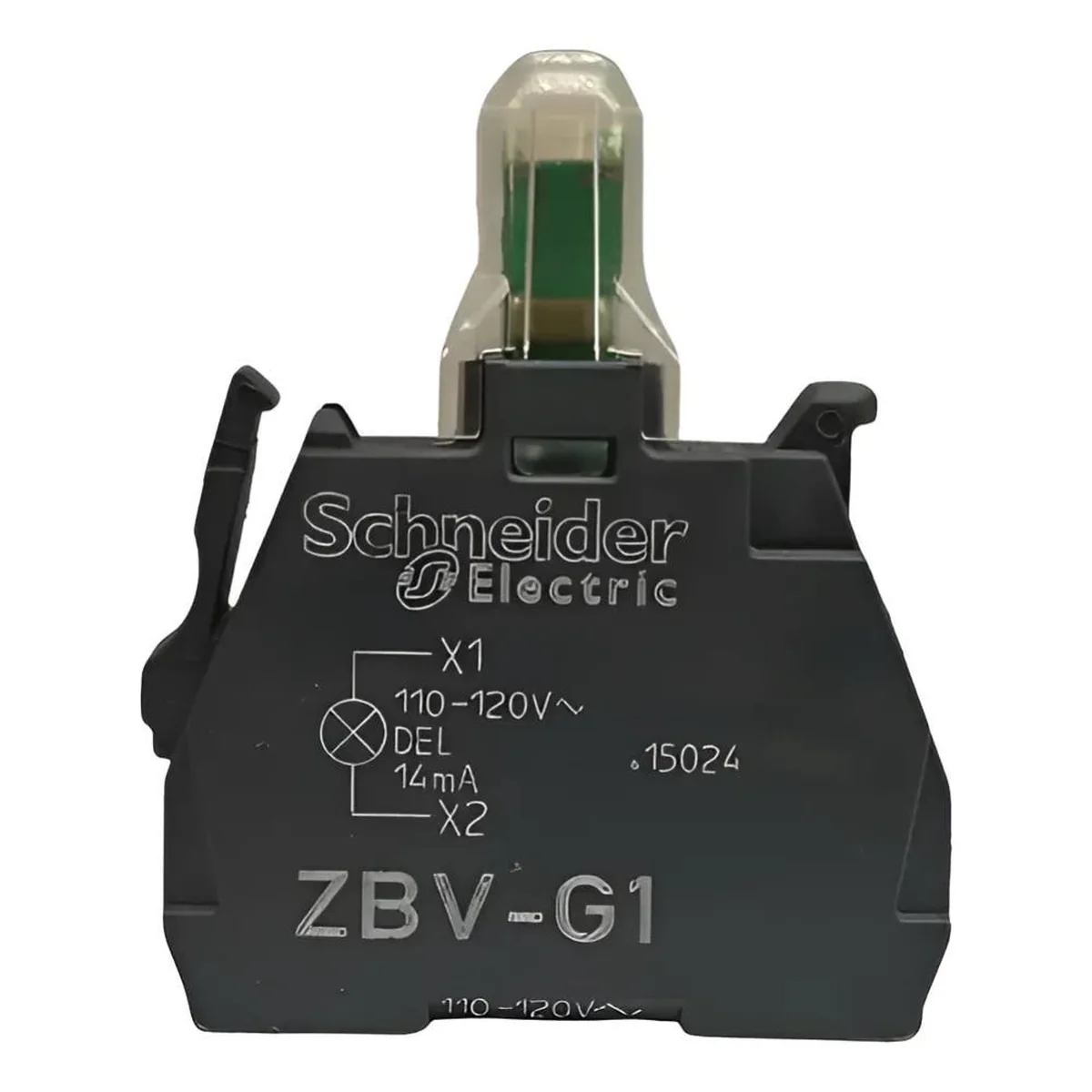 Bloco Contato Luminoso LED 110V Branco XB4-XB5 ZBVG1 Schneider - imagem 1