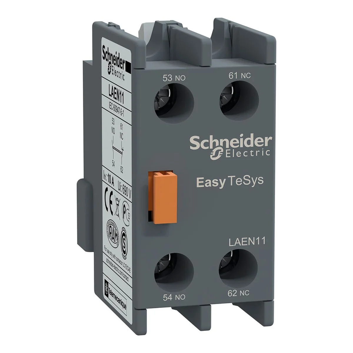 Bloco Contato Auxiliar Frontal 1NA+1NF Para LC1E LAEN11 Schneider - imagem 1