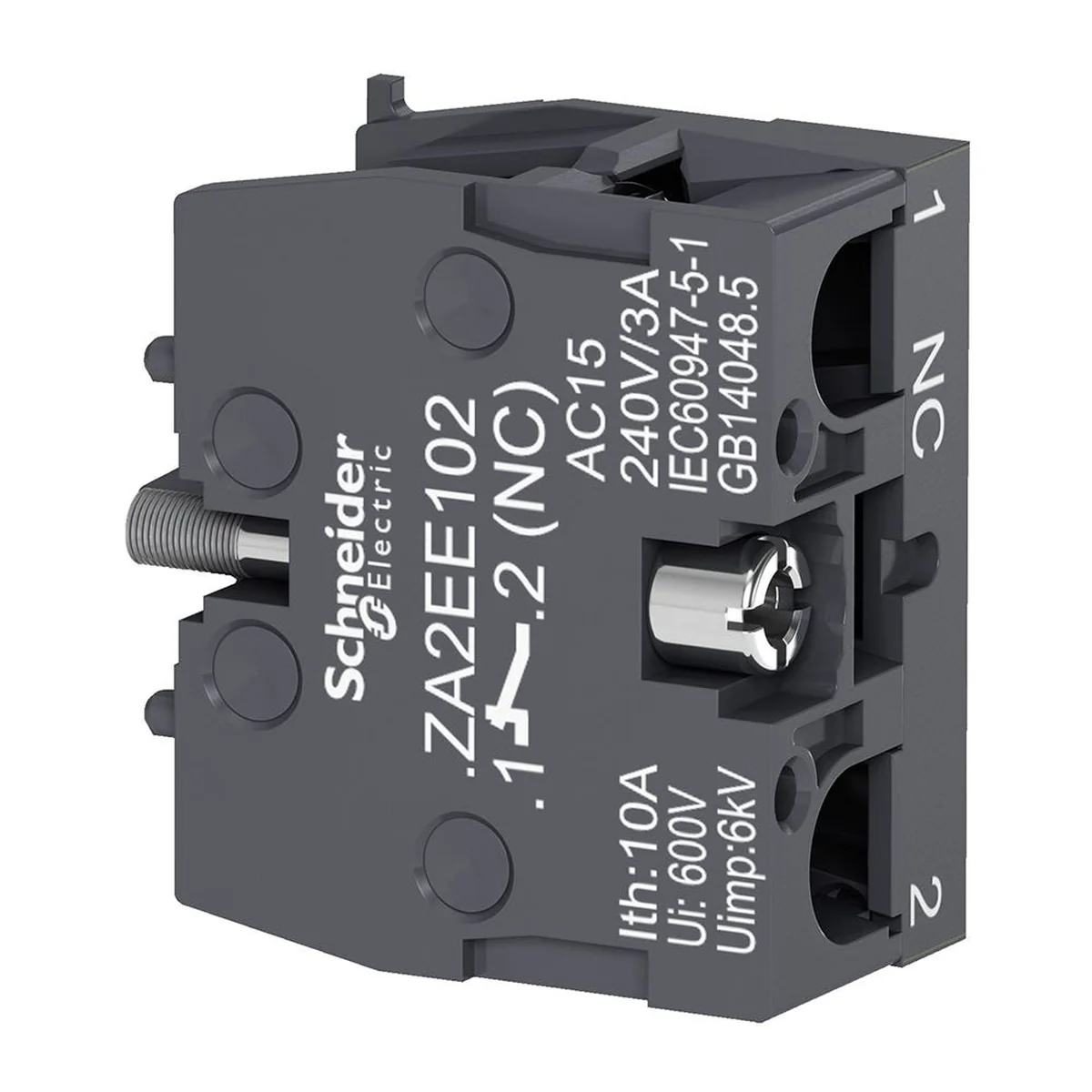 Bloco De Contato Auxiliar Para Botão XA2E 1NF ZA2E102 Schneider - imagem 1