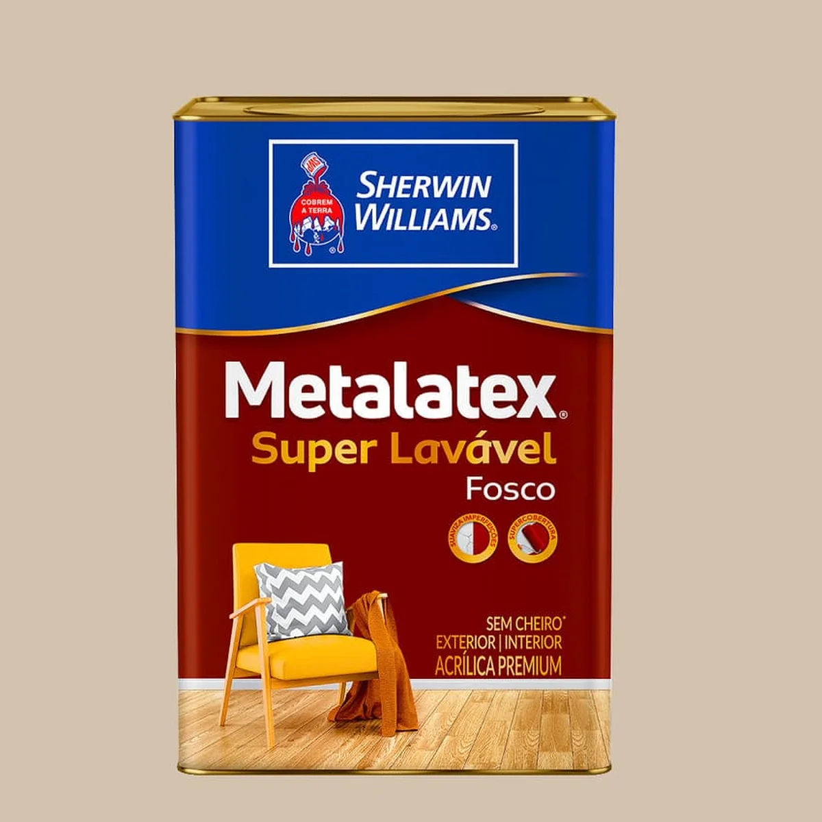 Tinta Premium Acrílica Fosco Metalatex 3,6L Sherwin Willians - imagem 1
