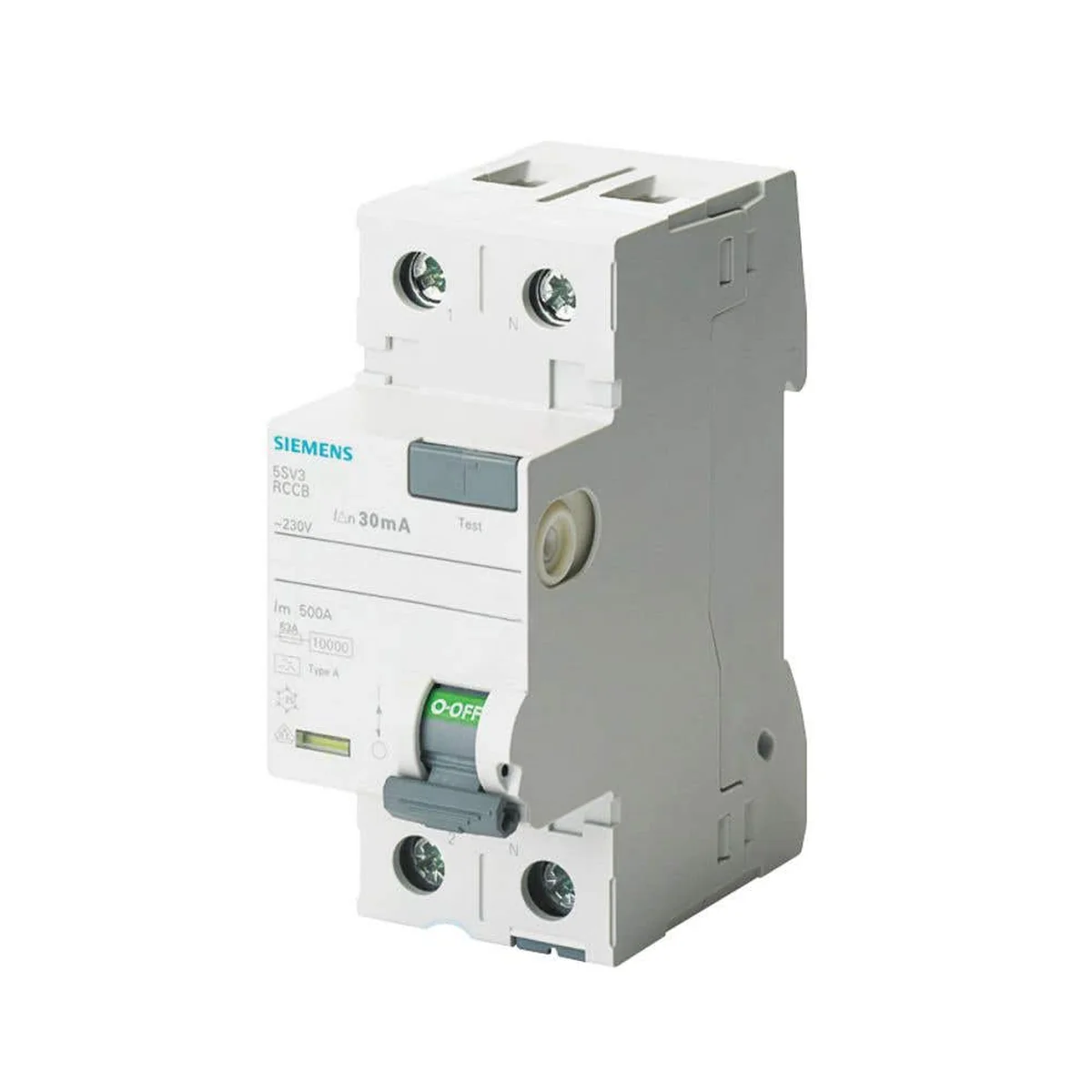 Interruptor Diferencial Residual 2 Polos 30mA 25A 5SV53120MB Siemens - imagem 1
