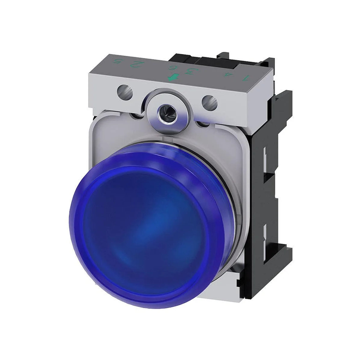 Sinaleiro Azul 22mm LED Integrado 230Vca 3SU11566AA501AA0 Siemens - imagem 1