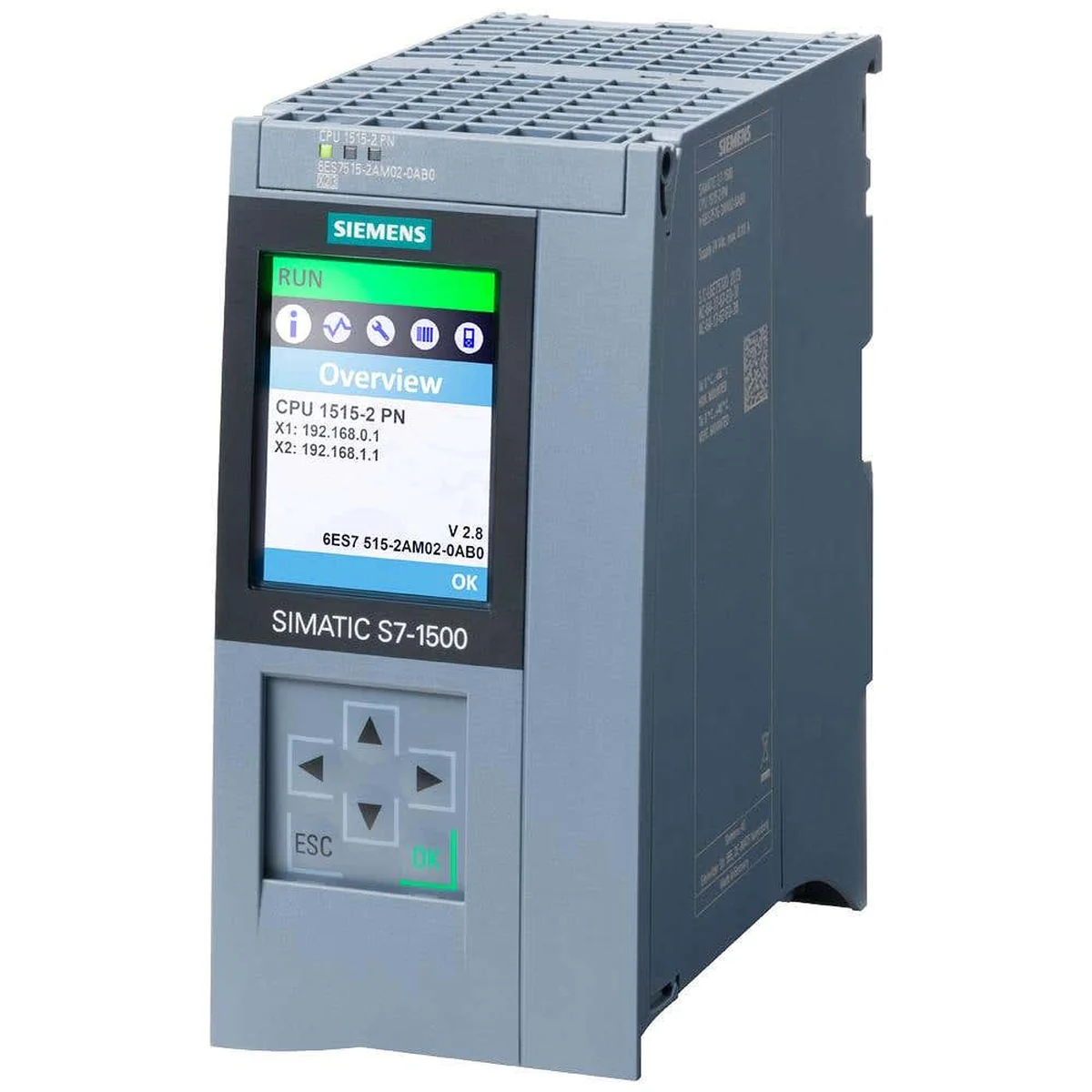 CPU 1515-2 Profinet S7-1500 0.5MB 6ES75152AM020AB0 Siemens - imagem 1