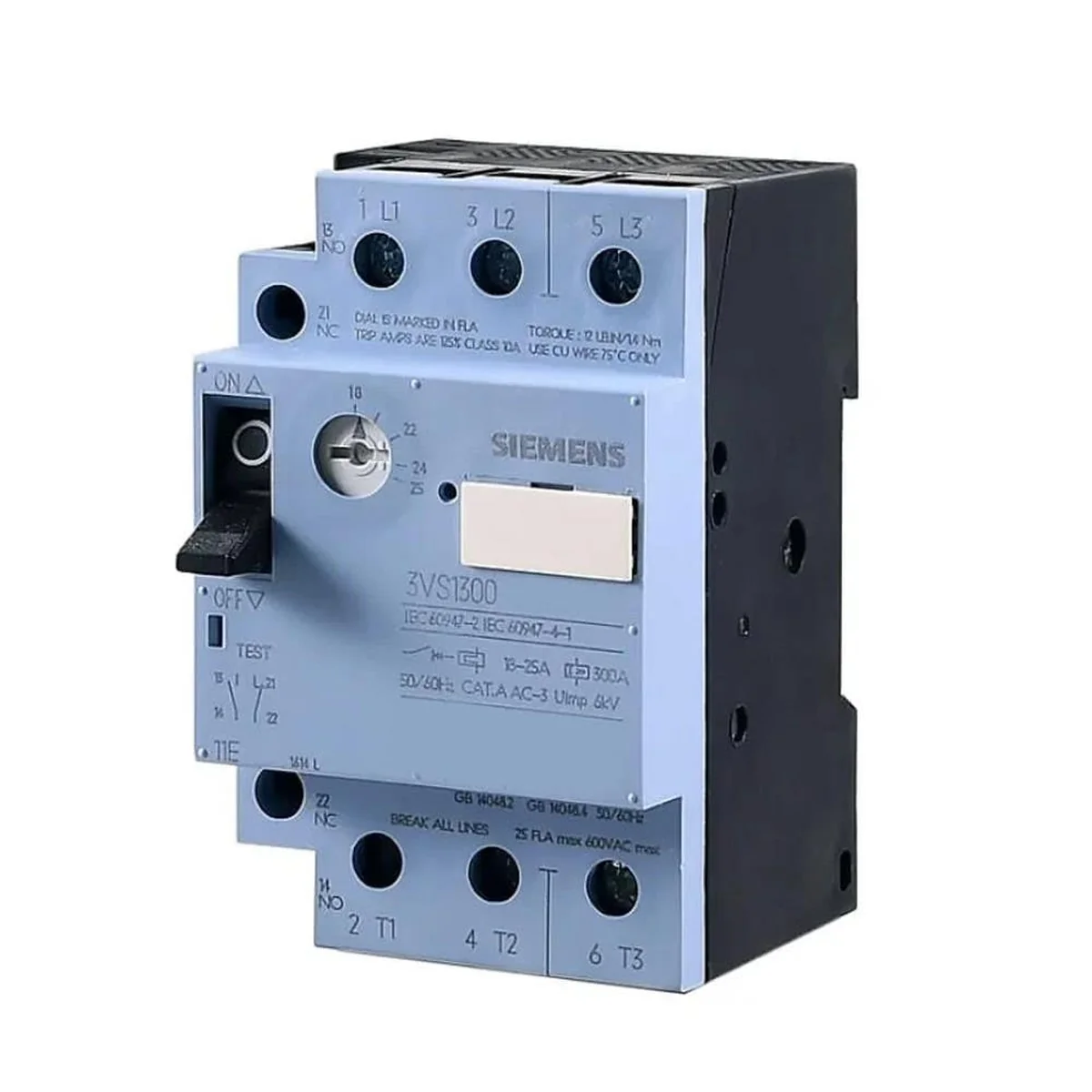 Disjuntor Motor Trifásico 14-20A 3VS13001MN00 Siemens - imagem 1