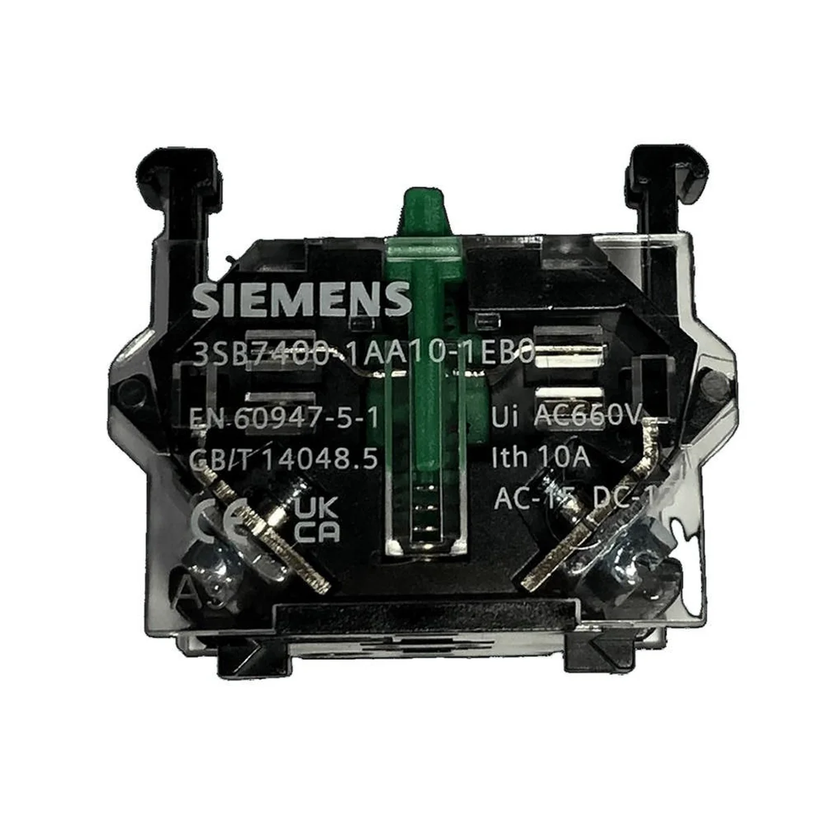 Bloco Contato Auxiliar 2NA Para Botão 3SB7 3SB7400-1AA10-1EB0 Siemens - imagem 1