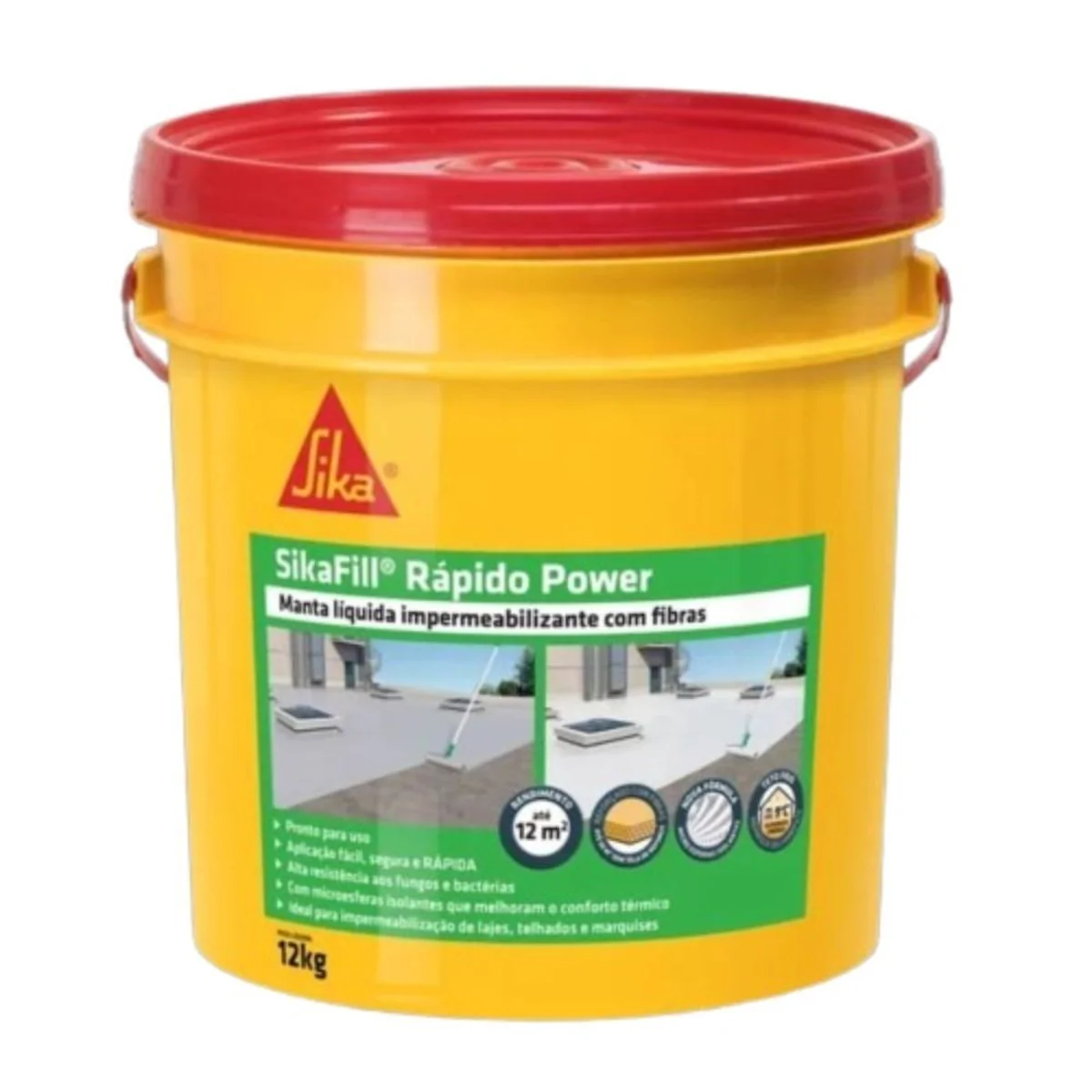 MANTA LIQUIDA SIKAFILL RAPIDO PW CZ 12KG LAJES E TELHADOS - imagem 1