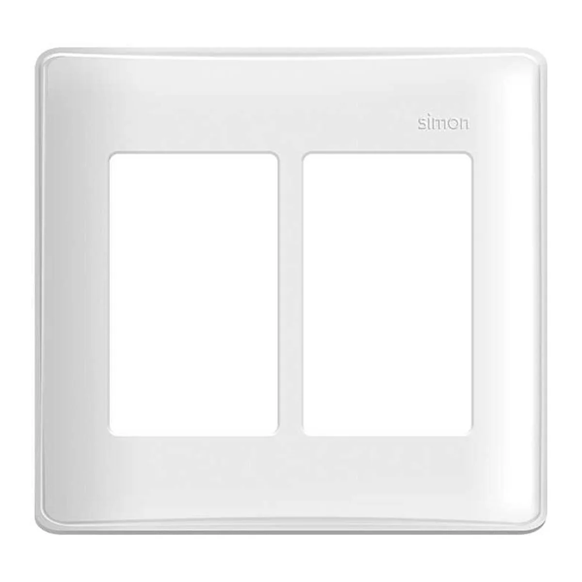 Placa Linha S19 4x4" Para 3+3 Módulos Branco Com Suporte 1991350 Simon - imagem 1