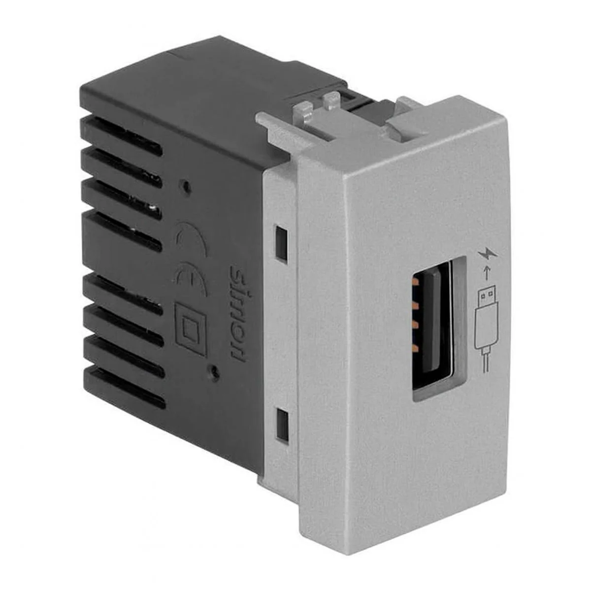 Módulo Tomada USB Turbo 2,1A S30/35 Alumínio 3038034 Simon - imagem 1