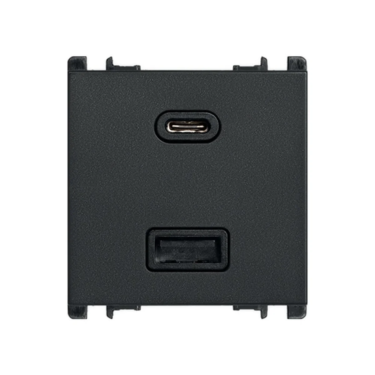 Módulo Tomada S26 2 USB-C 3,1A Grafite Sem Placa 26100296038 Simon - imagem 1