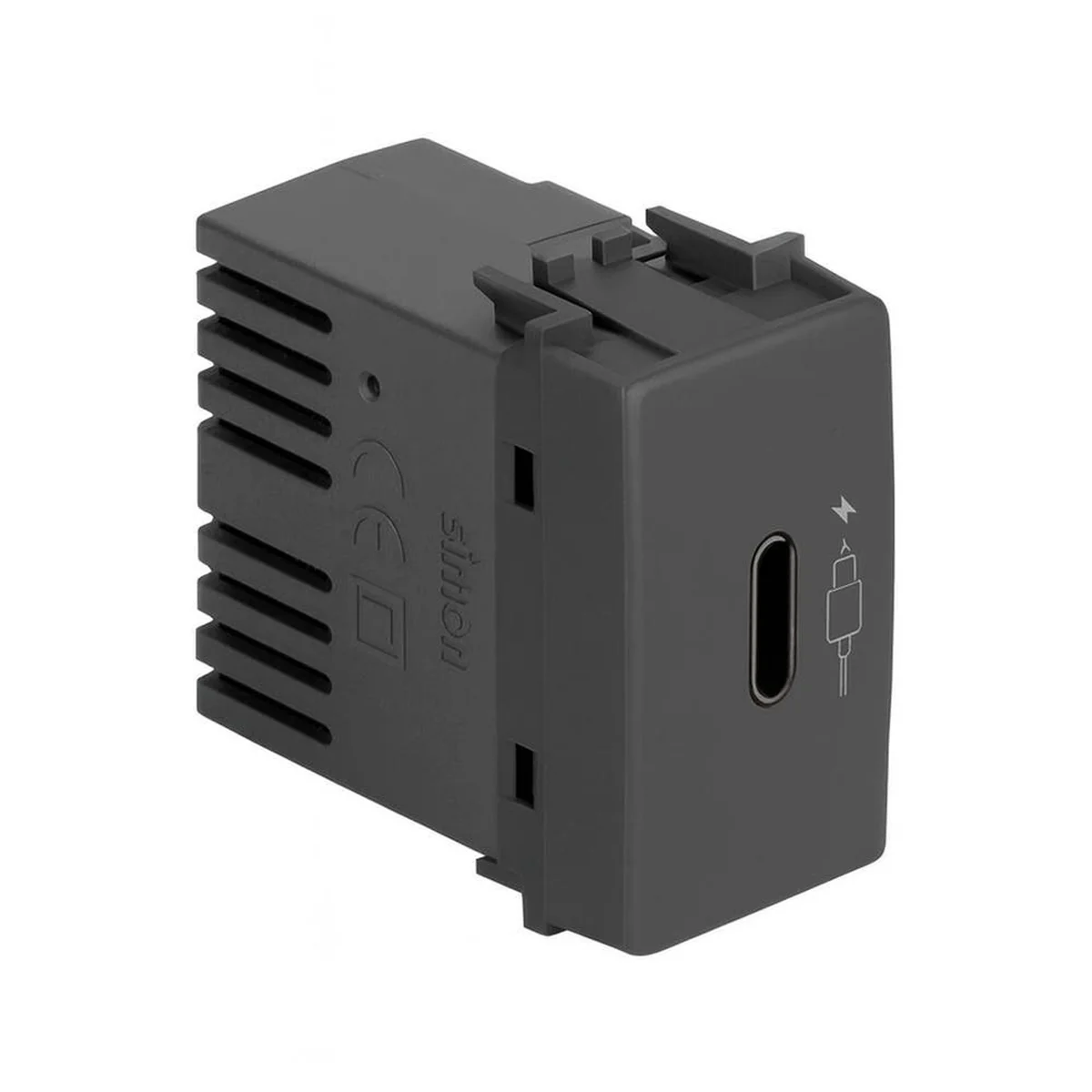 Módulo Tomada S30/35 USB-C 2,1A Grafite Sem Placa 3038238 Simon - imagem 1