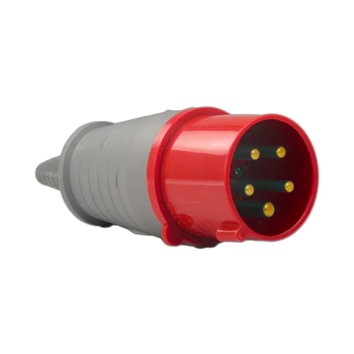 Plug 3P+T+N 16A 380/440V 6 horas IP44 Cinza/Vermelho PLS-5076 Soprano - imagem 1