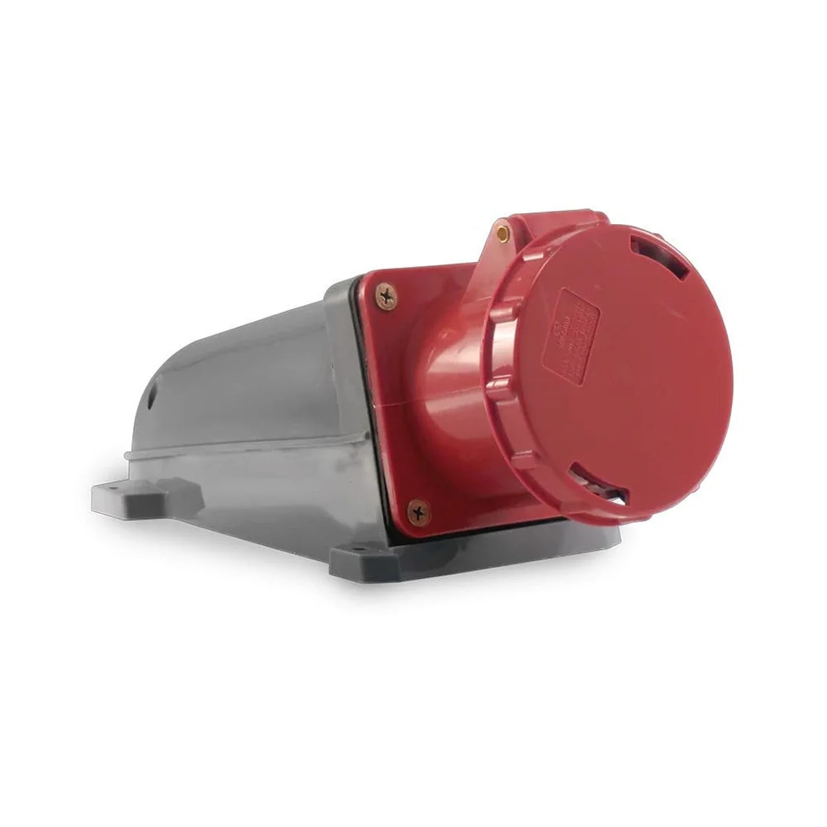 Tomada Sobrepor 4P+T 63A 380/440V 6 horas IP67 Cinza/Verm. TSP-5506 Soprano - imagem 1