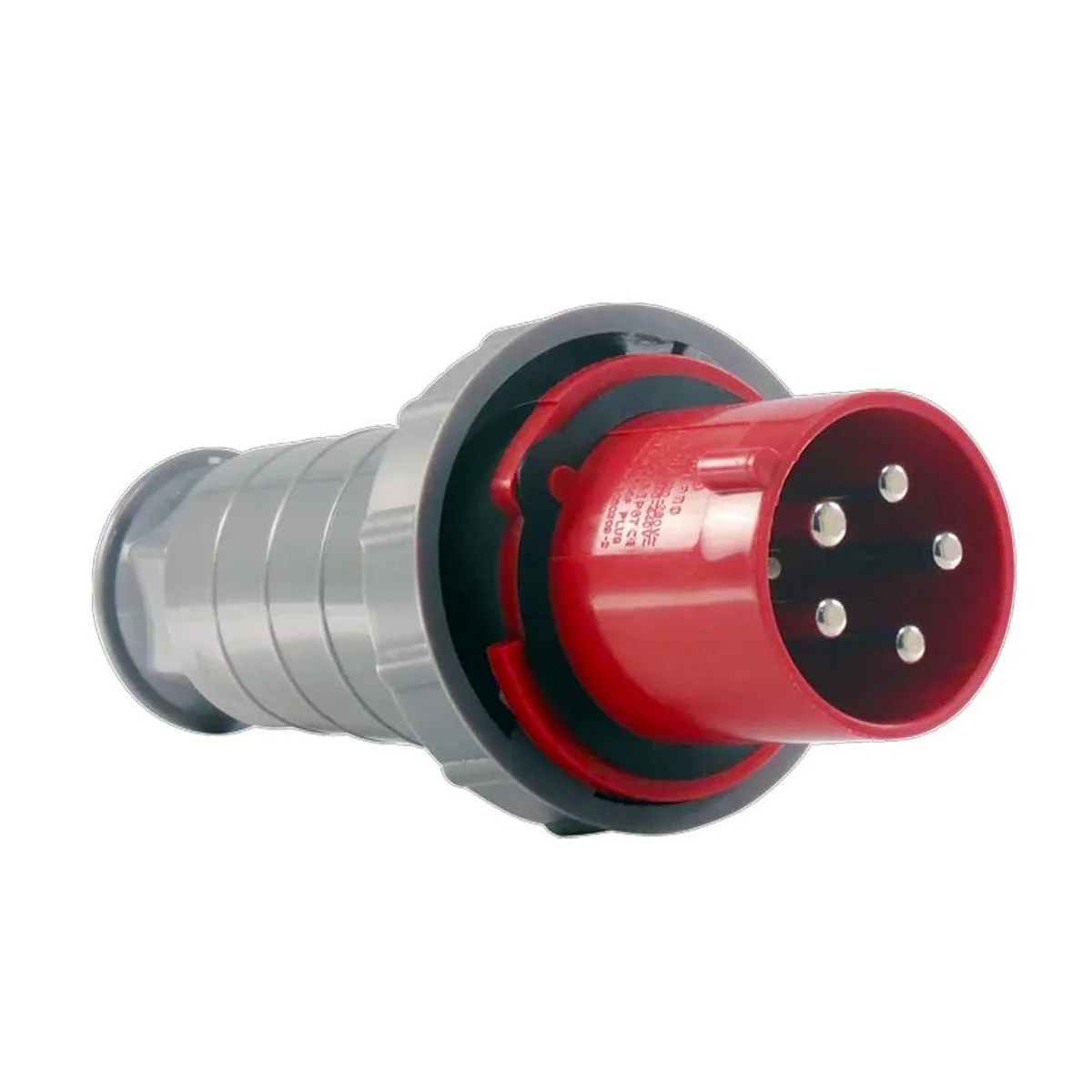 Plug 3P+T 125A 380/440V 6 horas IP67 Cinza/Vermelho PLP-4676 Soprano - imagem 1