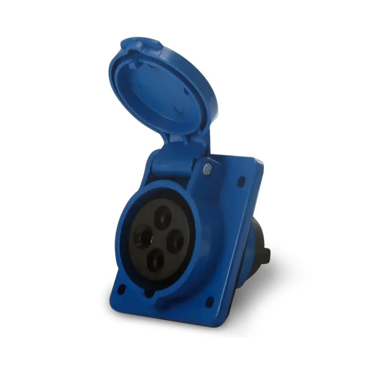 Tomada Embutir 4P+T 16A 220/240V 9 horas IP44 Azul/Cinza TES-5049 Soprano - imagem 1