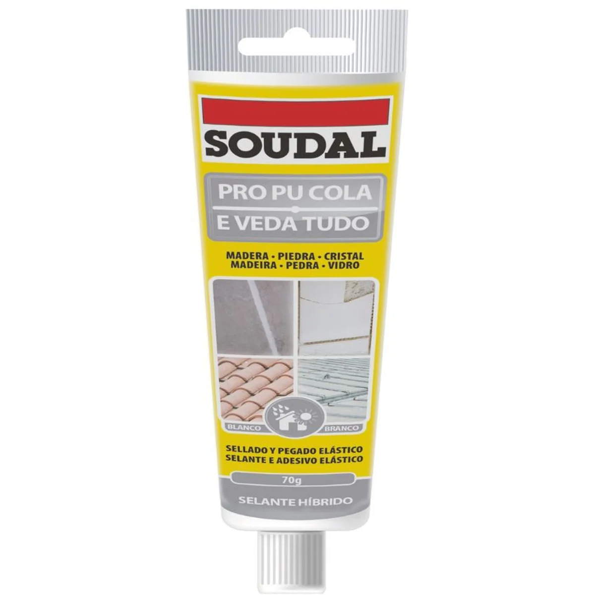 Selante Adesivo Cola e Veda Tudo Branco 70g Soudal - imagem 1