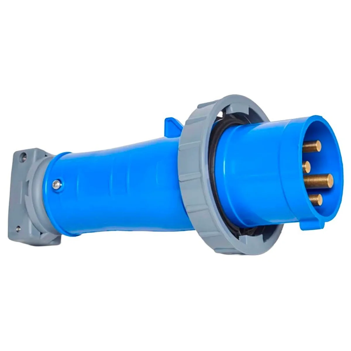 Plug 3P+T 63A 200/250V 9 horas IP67 Azul/Cinza S4579W STECK - imagem 1