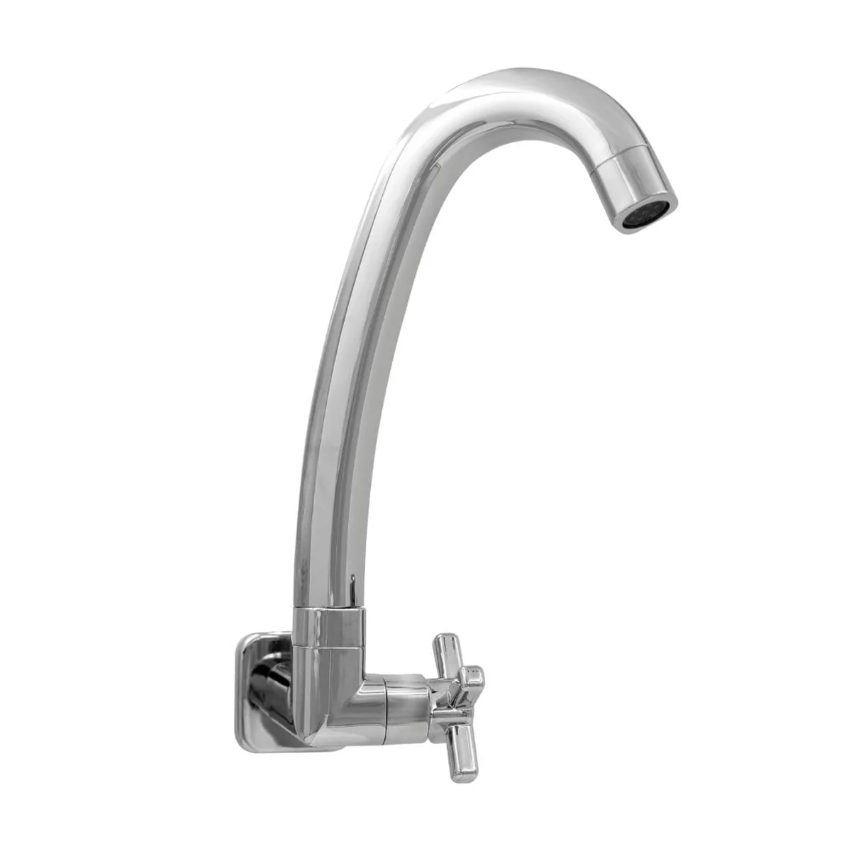 Torneira para Cozinha Parede 1/4V Bica Alta ABS Cromado C21 - imagem 1