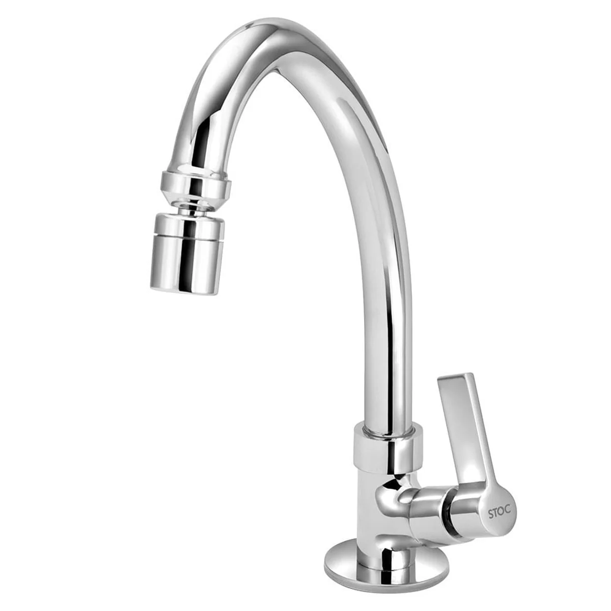 Torneira para Cozinha Mesa 1/4V Bica Média Cromado C75 Stoc - imagem 1