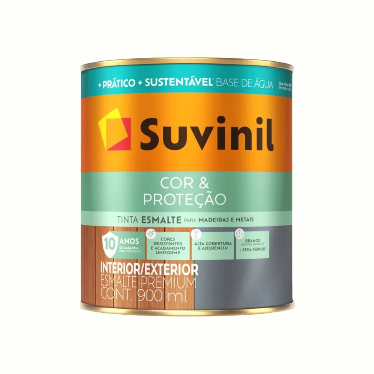 Esmalte Premium Base Água Brilhante Cor e Proteção Branco Suvinil - imagem 1
