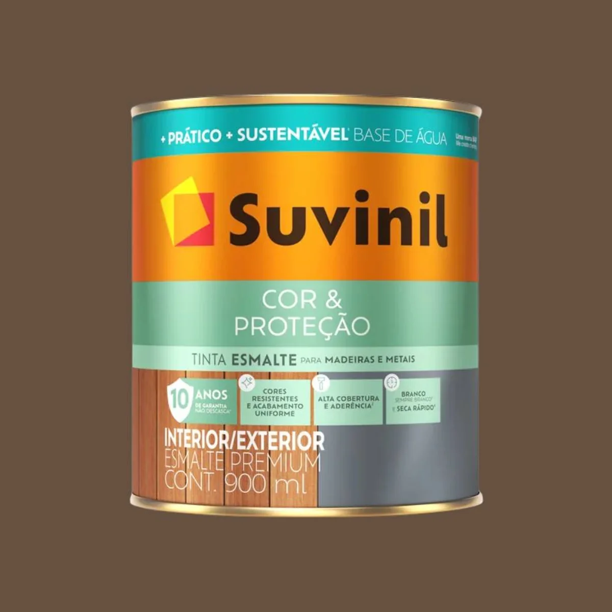 Esmalte Premium Base Água Brilhante Cor e Proteção Tabaco Suvinil - imagem 1