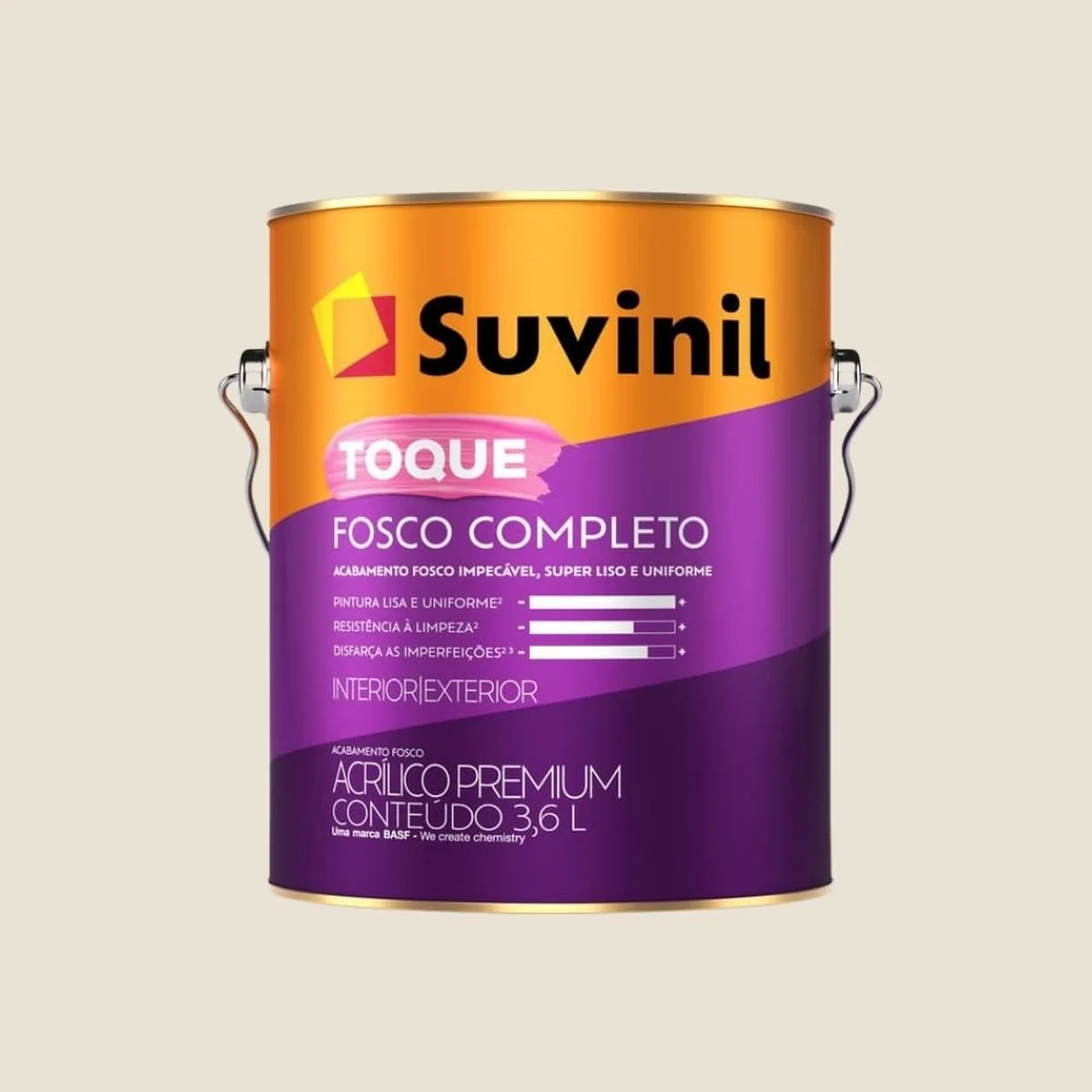 Tinta Premium Acrílica Fosco Toque Completo 3,6L Suvinil - imagem 1