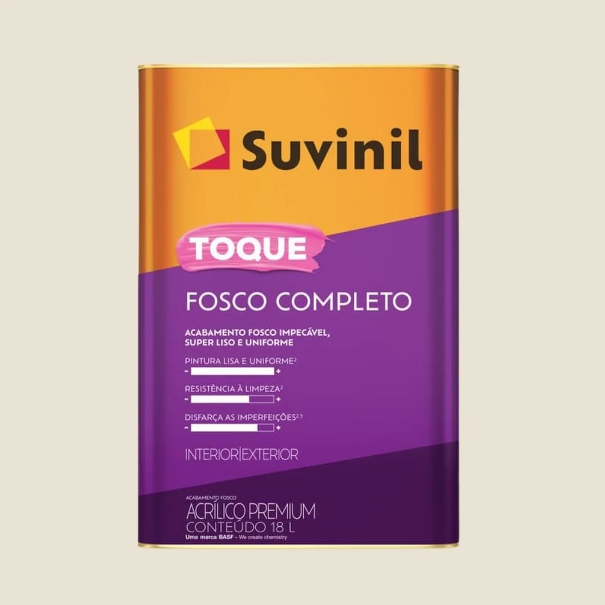 Tinta Premium Acrílica Fosco Toque Completo 18L Suvinil - imagem 1