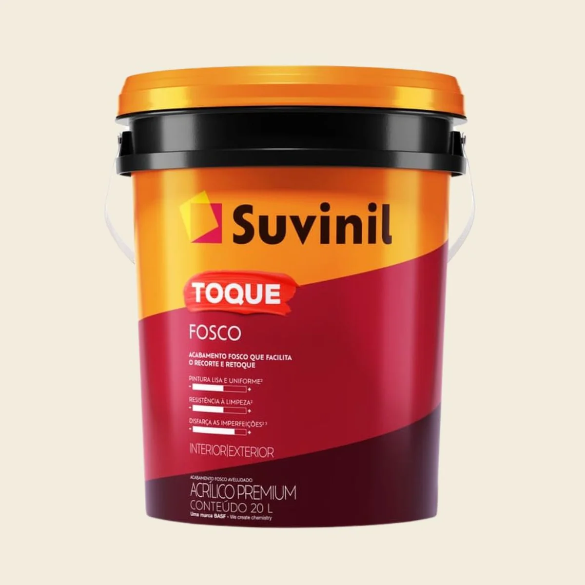 Tinta Premium Acrílica Fosco Toque Branco 20L Suvinil - imagem 1