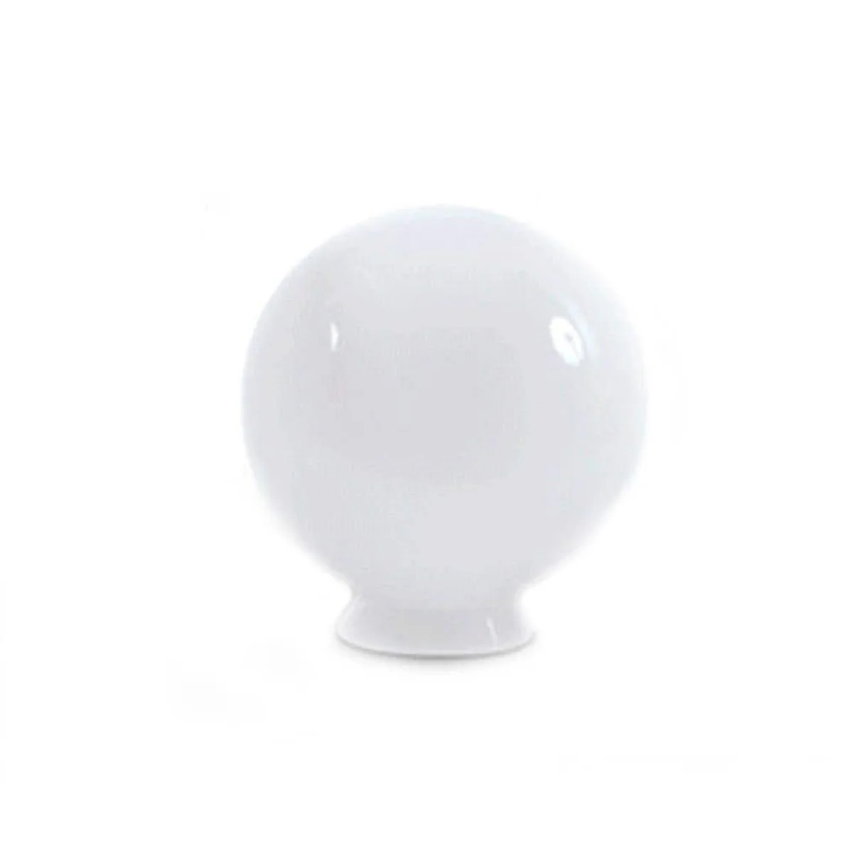Globo Esférico Cristal Leitoso Com Colar 10x20cm 5720 Tecnowal - imagem 1