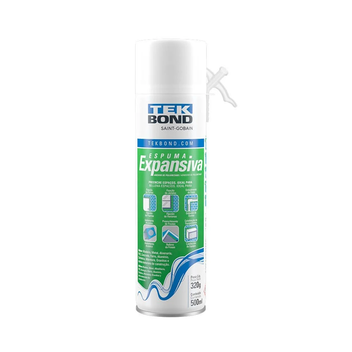 Espuma Poliuretano Expansível 320g/500ml Tekbond - imagem 1
