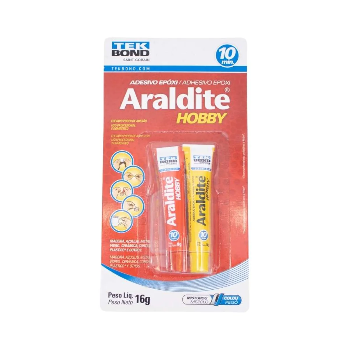 Cola Epóxi Hobby Araldite 16g Tekbond - imagem 1