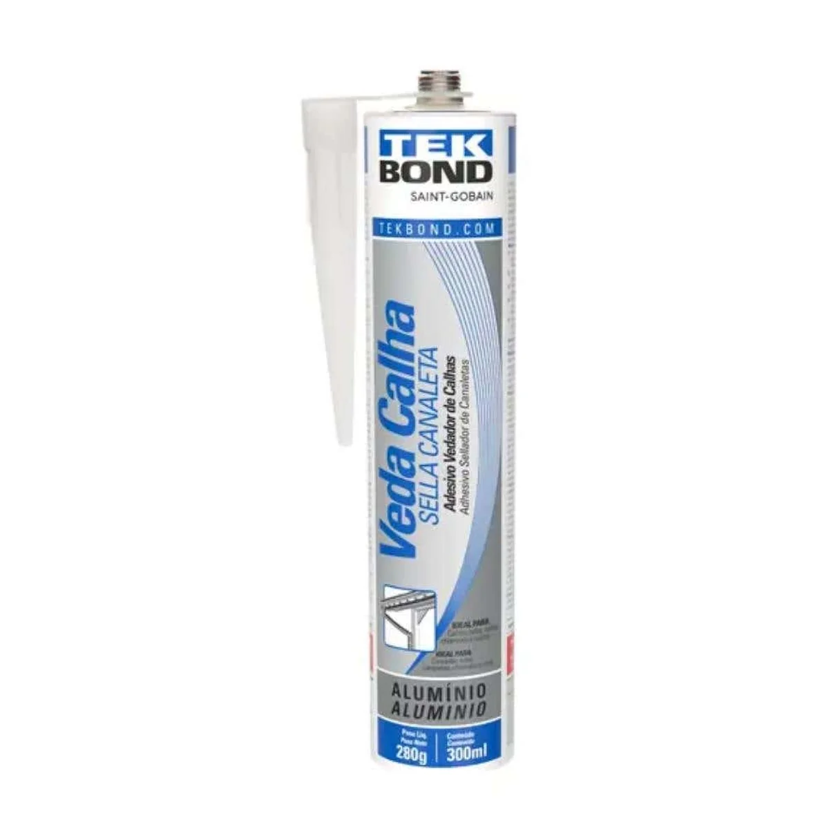 Adesivo Veda Calha Alumínio Cartucho 280g Tekbond - imagem 1