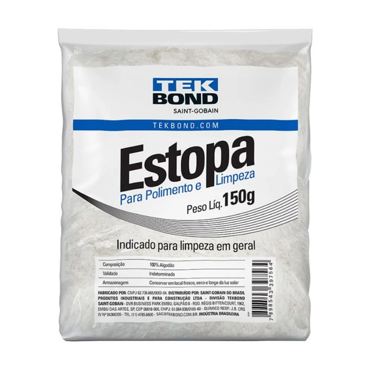 Estopa para Polimento e Limpeza 150g Tekbond - imagem 1
