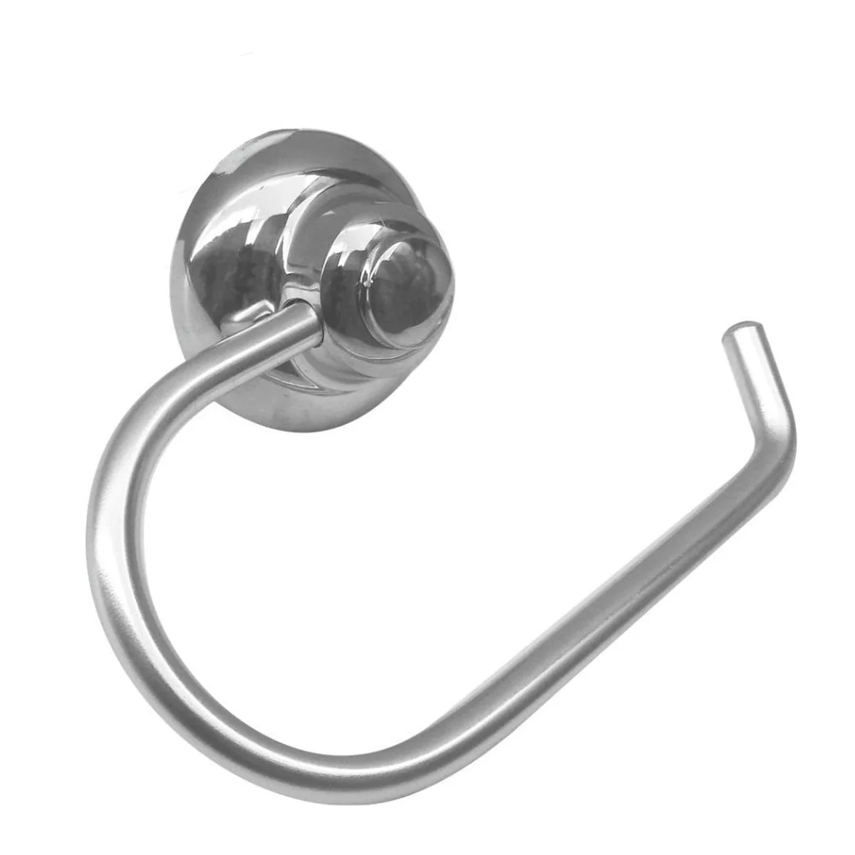 Porta Papel Higiênico para Fixar Metal Cromado Design sem tampa - imagem 1