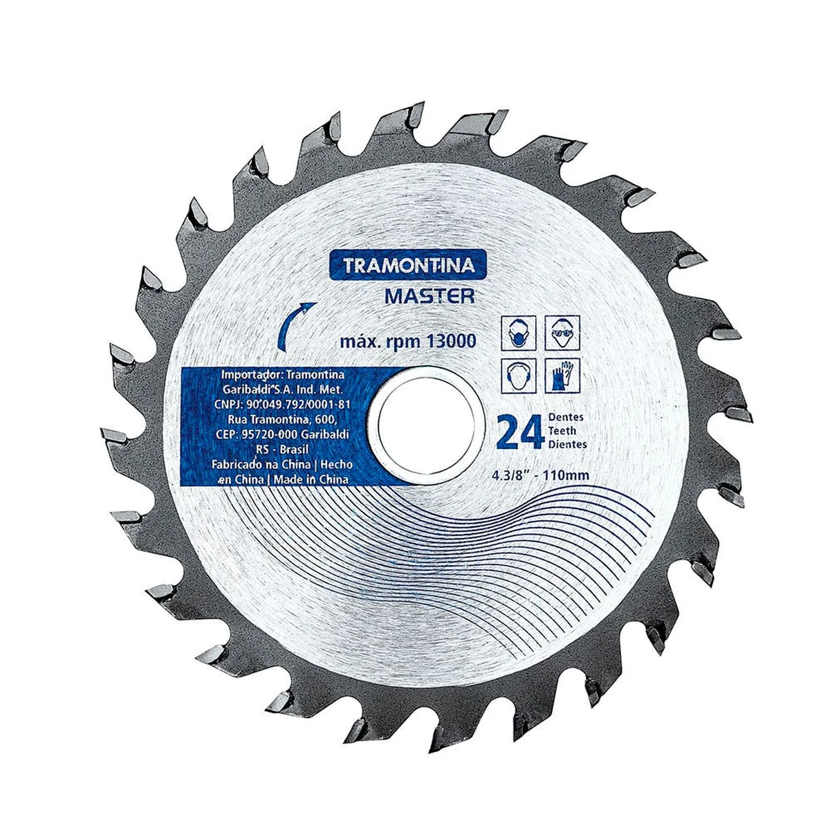Disco de Corte Madeira 4.3/8" 110mm 24 Dentes 42633/101 Tramontina - imagem 1