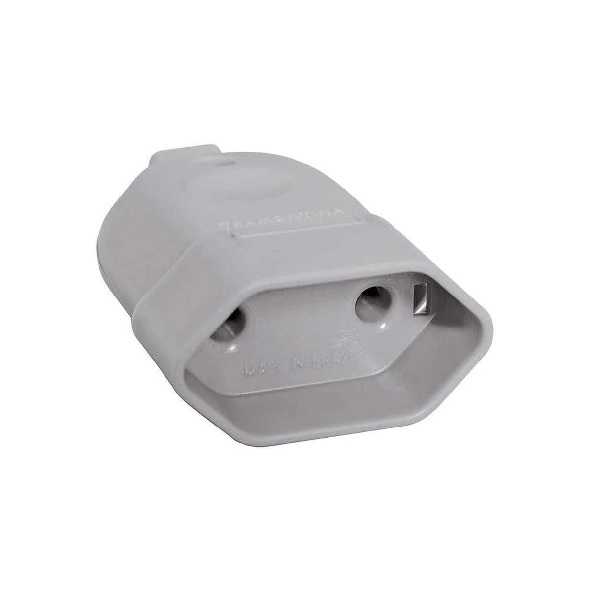 Plug Fêmea Cinza 10A 250V 2 Pinos 57401052 Tramontina - imagem 1