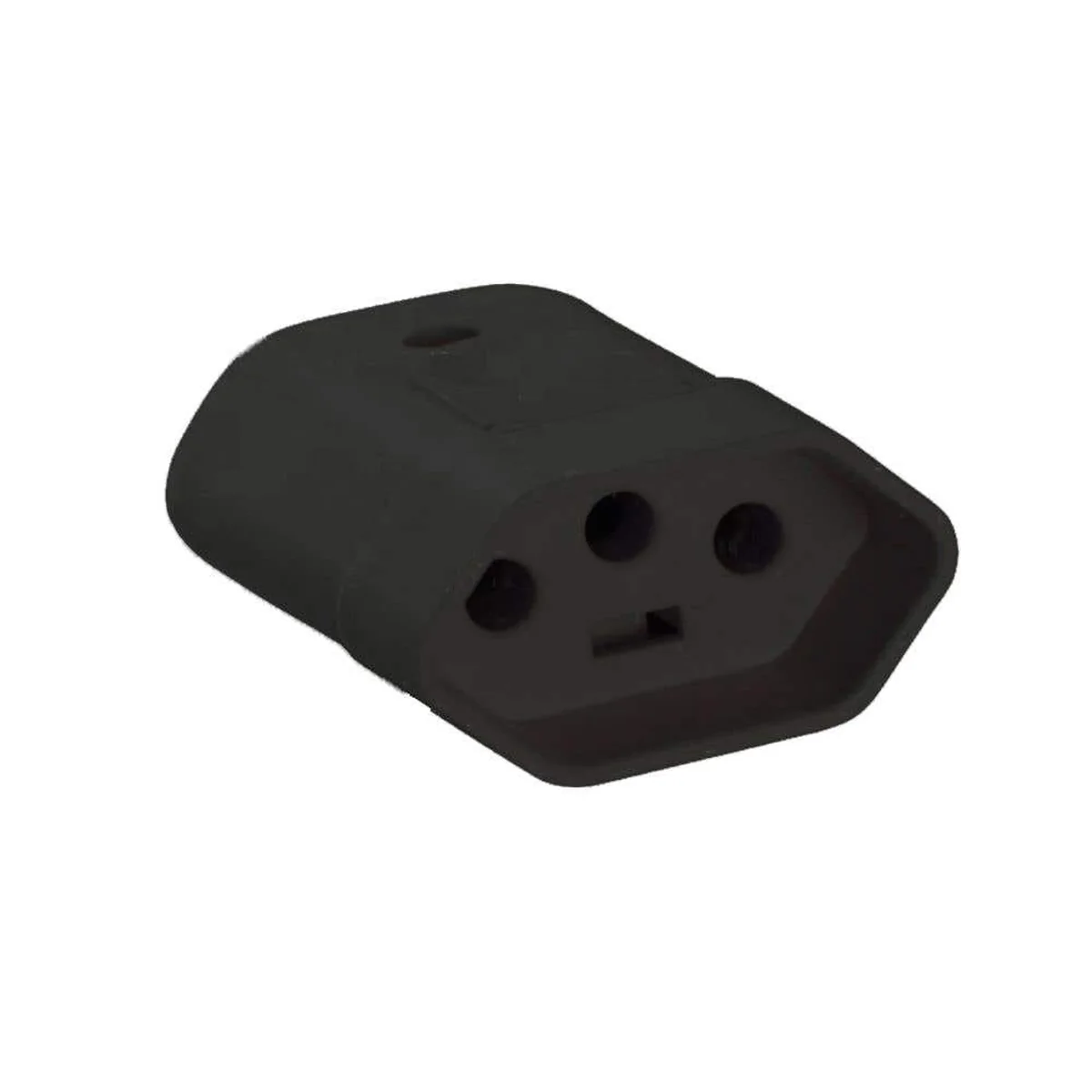 Plug Fêmea Preto 20A 2Polos+Terra 57403055 Tramontina - imagem 1